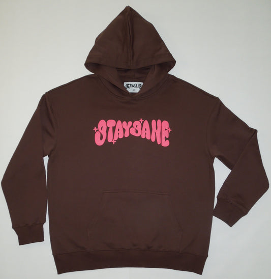 StaySane Hoodie Brown/Pink